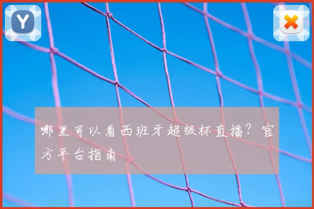 哪里可以看西班牙超级杯直播？官方平台指南